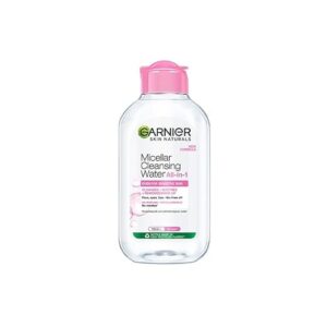Garnier Micellar Cleansing Water For Sensitive Skin | Make-Up Remover & Cleanser - Removes makeup, dirt & impurities & Hydrates Skin | Just Pour, Press & Swipe | 400ml