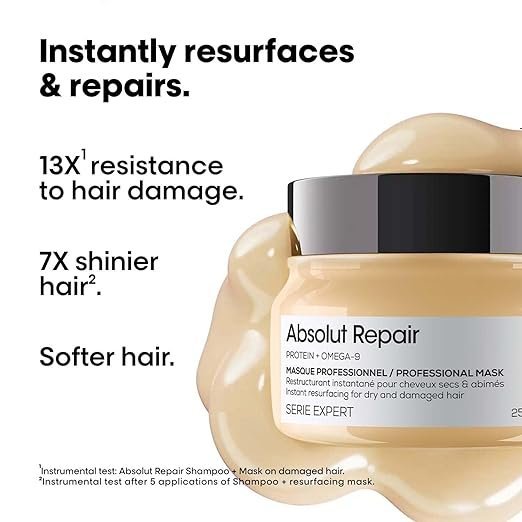 L'Oréal Professionnel Absolut Repair Mask for Dry & Damaged Hair – 250ml - Image 2