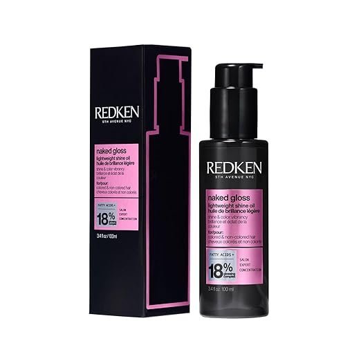 Redken Naked Gloss Lightweight Hair Serum, 100 ml | Provides Heat Protection, Controls Frizz & Adds Shine | For All Hair Types | For Men & Women