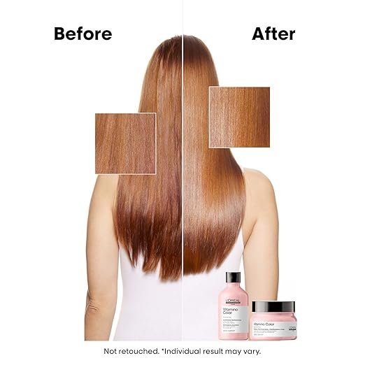 L'Oréal Professionnel Vitamino Color Shampoo 300Ml & Hair Mask 250Gm Combo With Resveratrol For Color-Treated Hair, Serie Expert (Pack Of 2) - Image 2